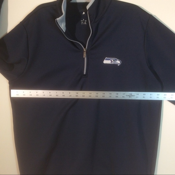 NFL Seattle Seahawks Antigua Navy 1/4 Zip Jacket - Picture 2 of 6